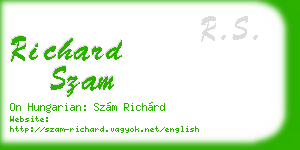 richard szam business card