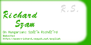 richard szam business card